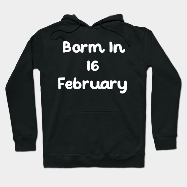 Born In 16 February Hoodie by Fandie